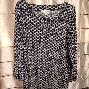 Ladies blue/white shirt sz XL by Jones NY Sport